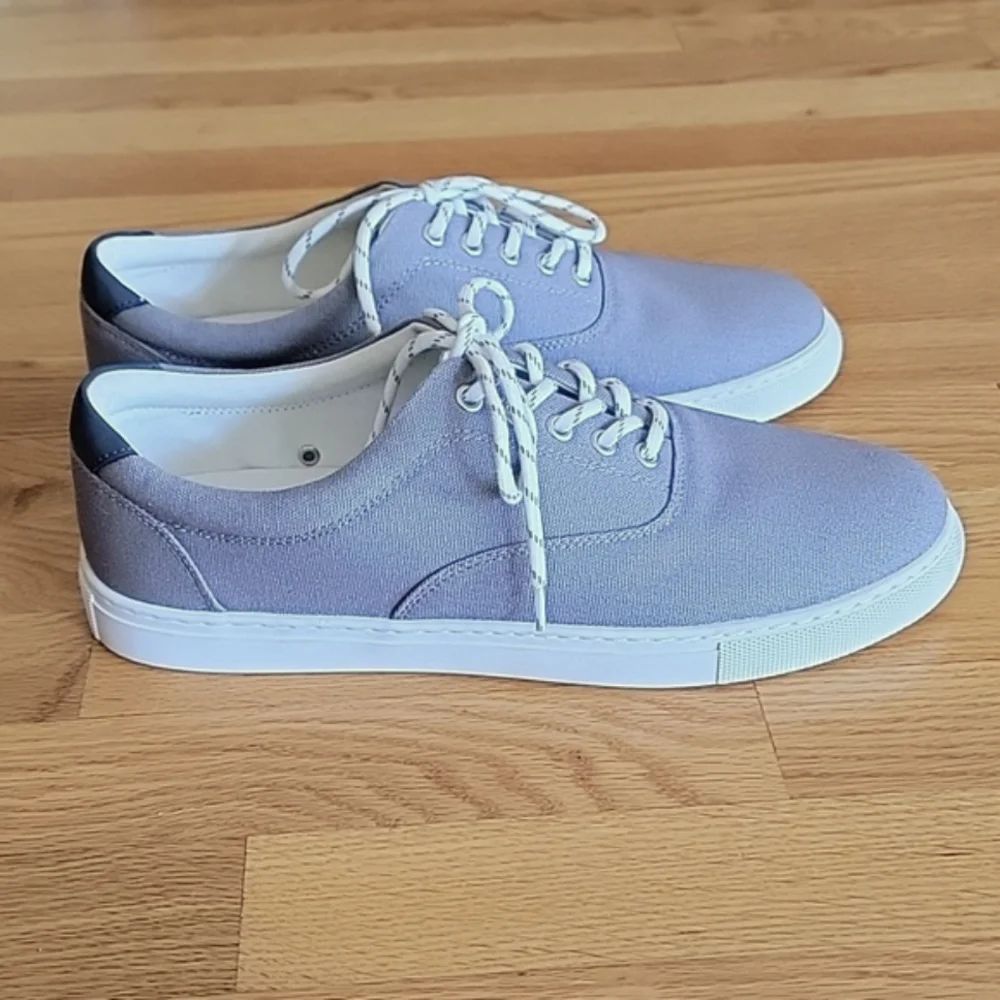 J.CREW Gray Canvas Lace Up Shoe